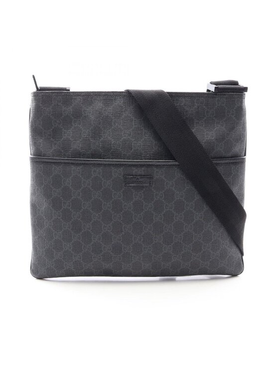 Gucci Handbags - Gucci Shoulder Bag GG Supreme Black Canvas Leather